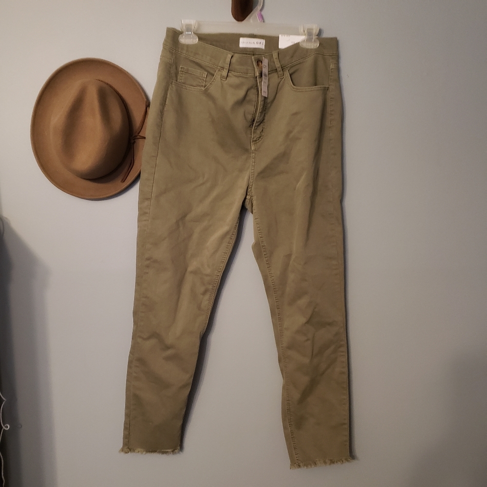 Ankle fringe pants